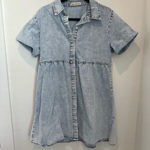 Luvamia Light Blue Denim Dress